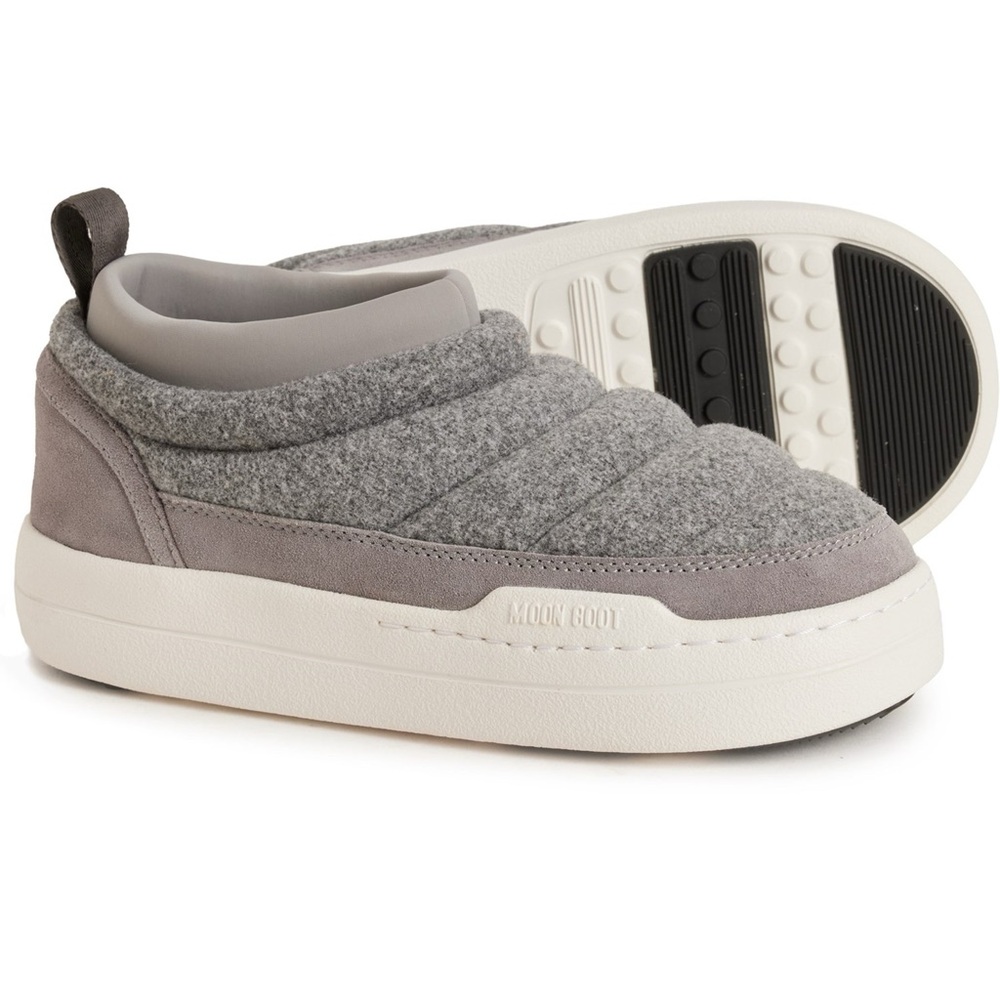 Moon Boot Park Soft Felt Slip-On Shoes Grey | Women’s EU 40 / US 8.5 | NWT / NIB